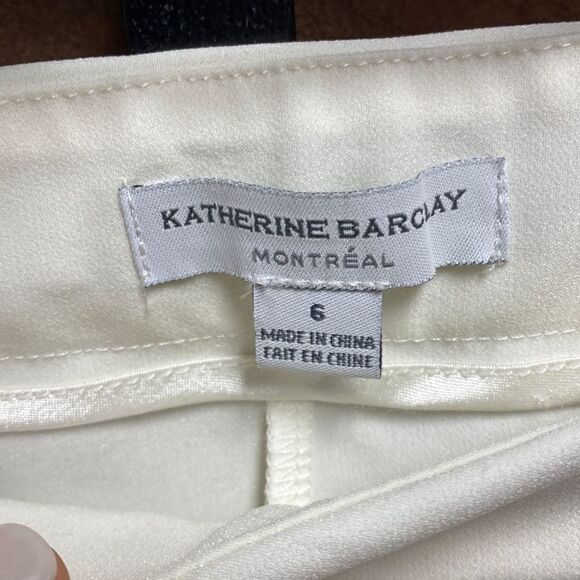 Katherine Barclay Cream Cuffed Crop Pants Size 6 NWOT - Picture 4 of 6